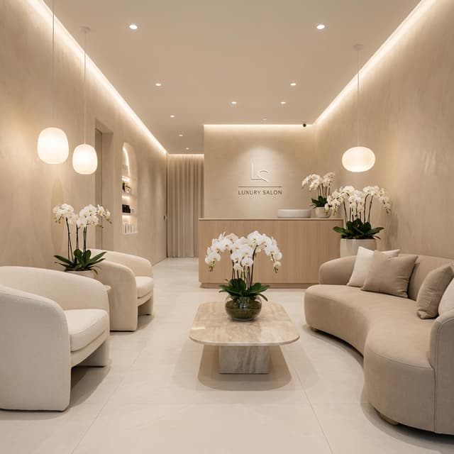 Elegant salon interior